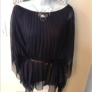 Dressbarn Pleated Top with tie