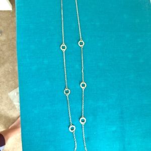 Long gold accent necklace