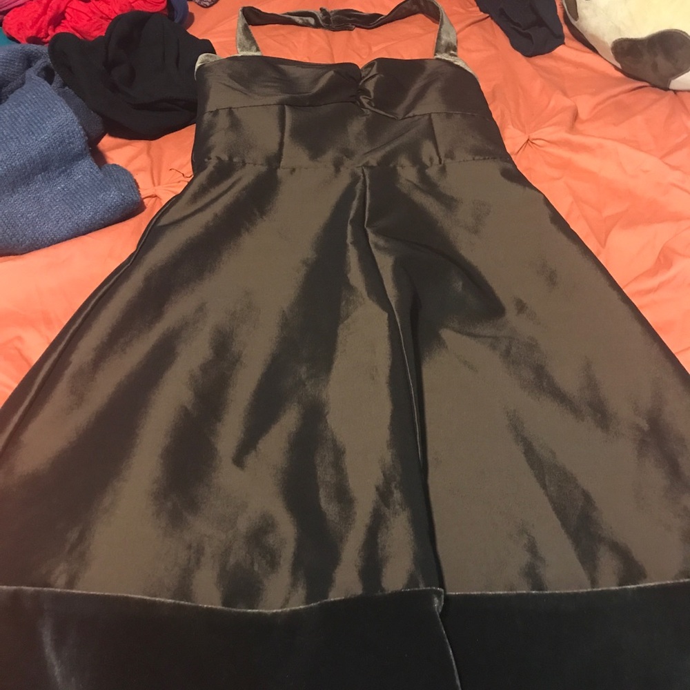 Brown halter top dress