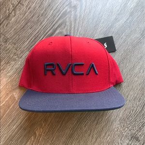 RVCA Red and Navy Hat.