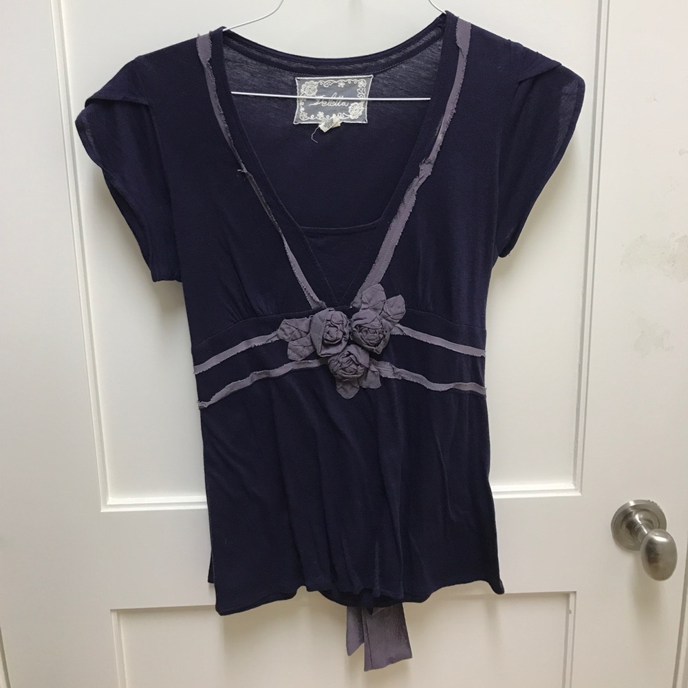 Deep purple rose blouse