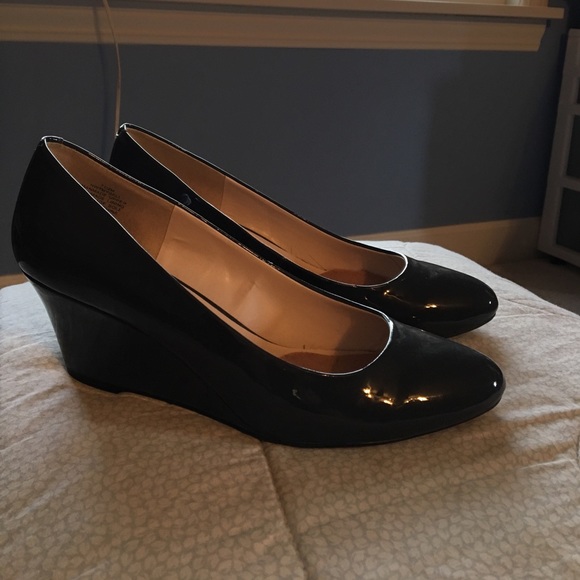 Nine West Shoes - Patent leather wedge pumps