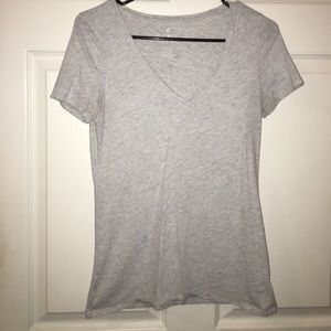 Grey vneck tee