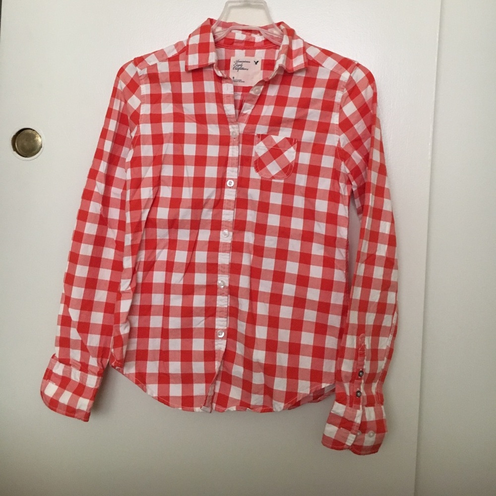 American Eagle plaid button up