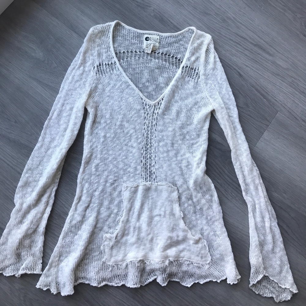 Cream Billabong Poncho Sweater