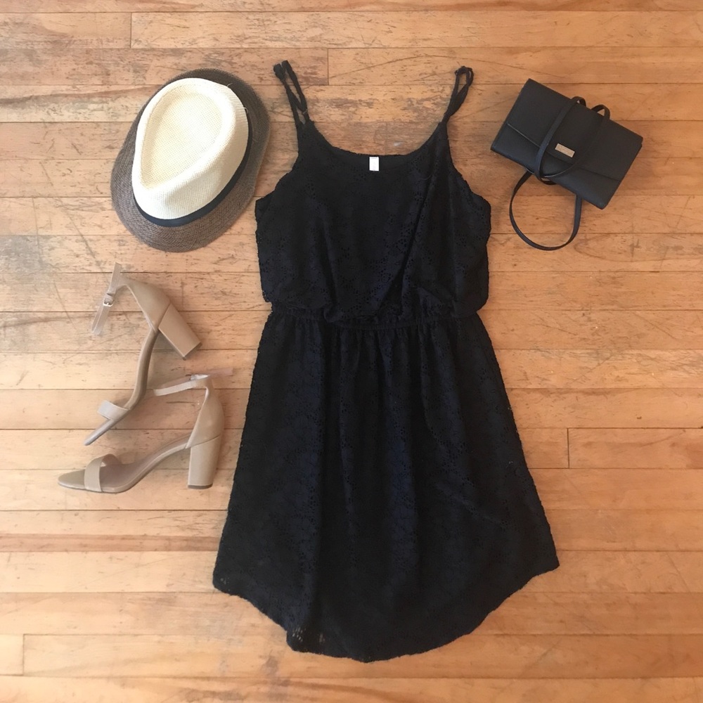 Black Lace Cami Dress