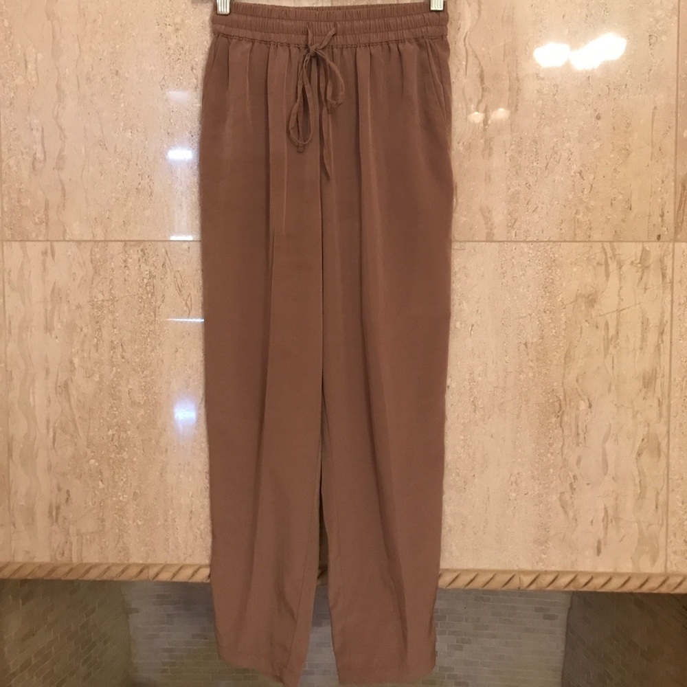 Tan flow pants