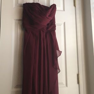 DavidsBridal Bridesmaid Dress in wine
