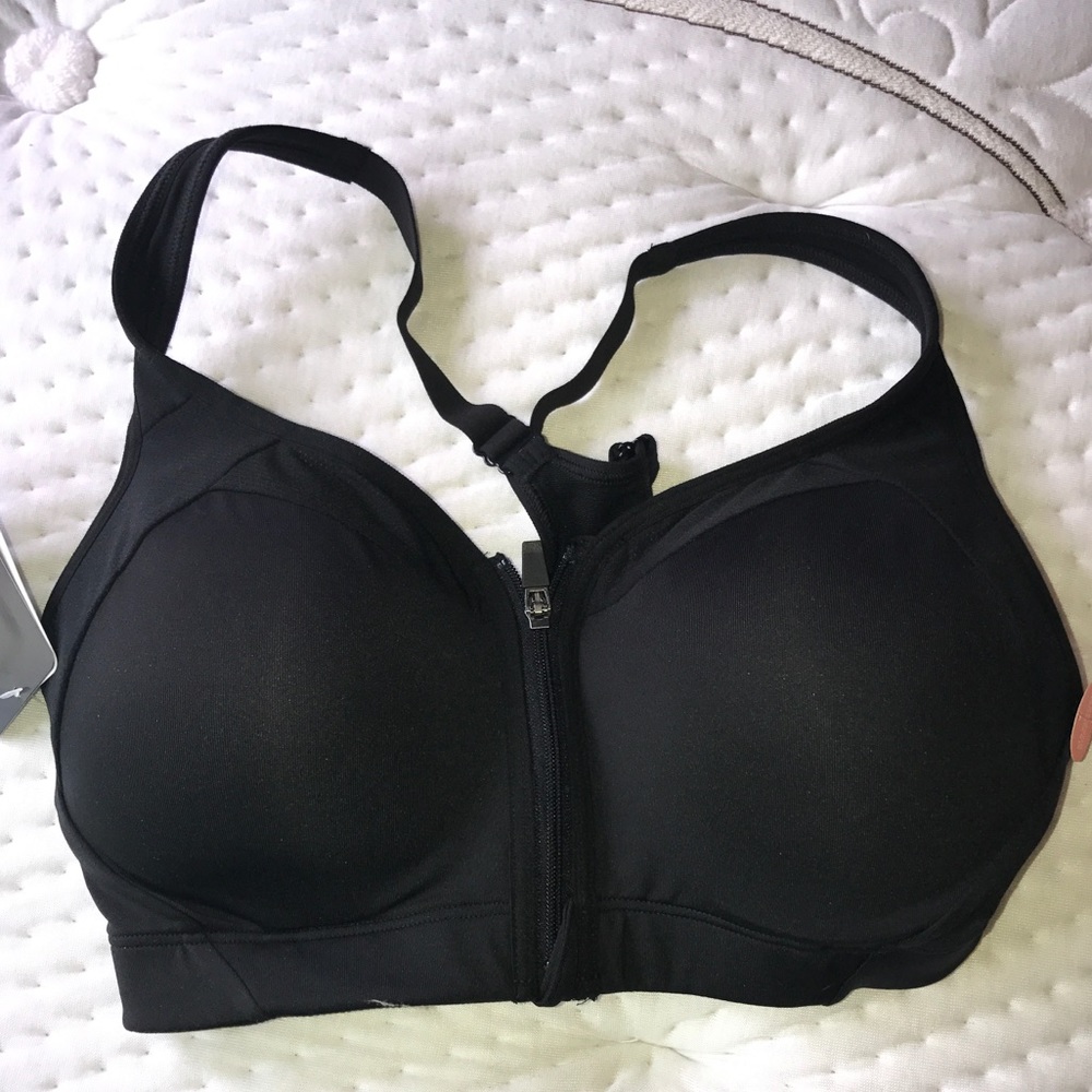 Zip up sport bra