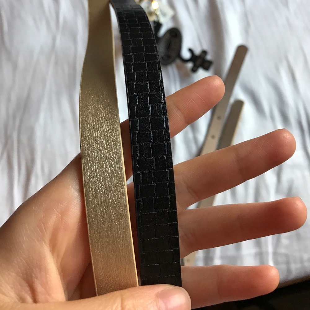 Steve Madden belts gold and black