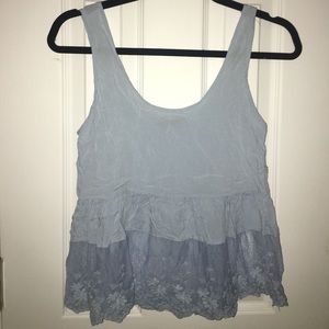 Light blue crop top