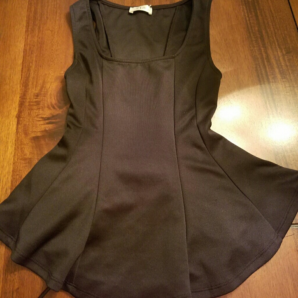 Black Peplum top