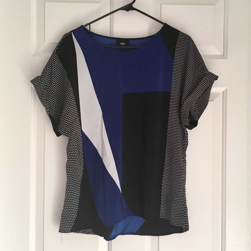 5 for $25 / Mossimo Geometric Blue Blouse