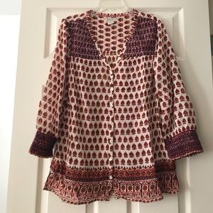 Lucky Brand Paisley blouse