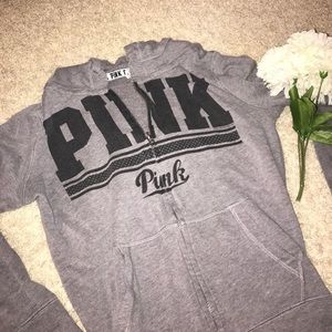 VS PINK ZIP UP HOODIE