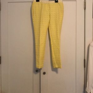 Cropped yellow and white slacks