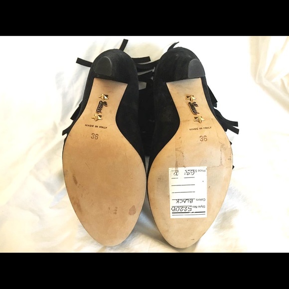 GUCCI black suede fringe ankle boots- Never worn!! - Picture 5 of 7