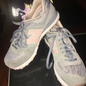 New balances gray and mauve