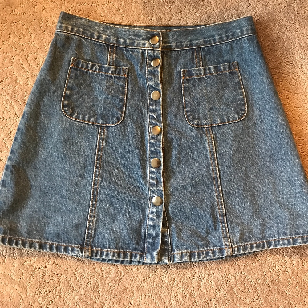 BDG Denim Button-Front skirt