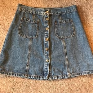 BDG Denim Button-Front skirt