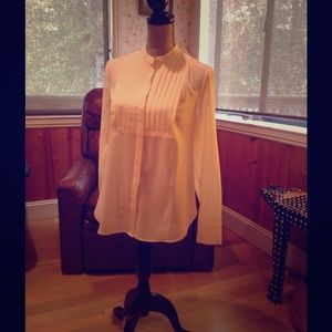 J crew Ivory silk Blouse