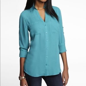 Express Portofino light blue top