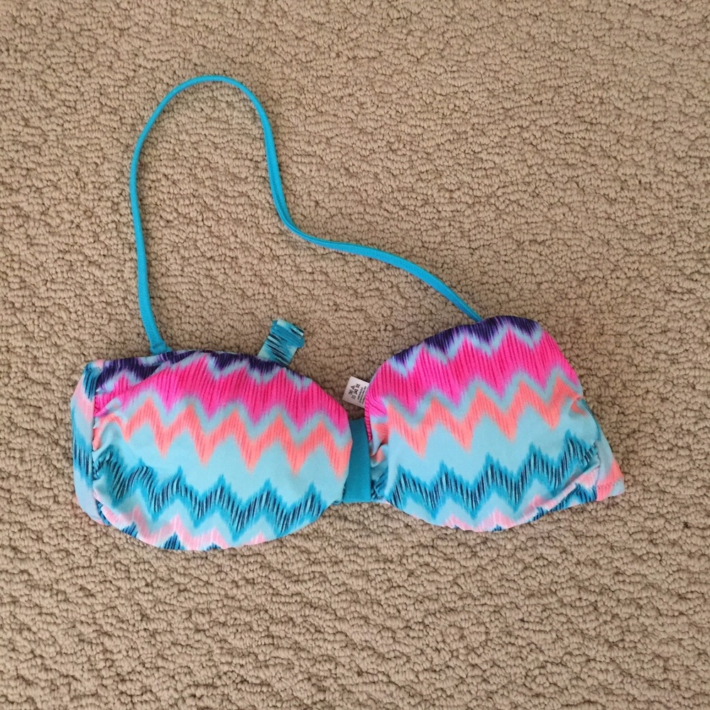 PINK Chevron Print Bathing Suit Top, Worn ONCE