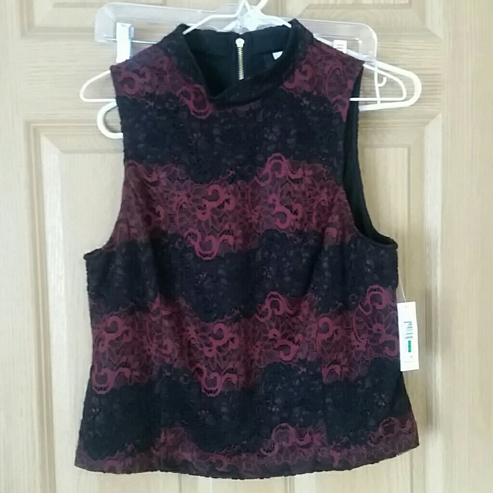 Kensington lace overlay blouse