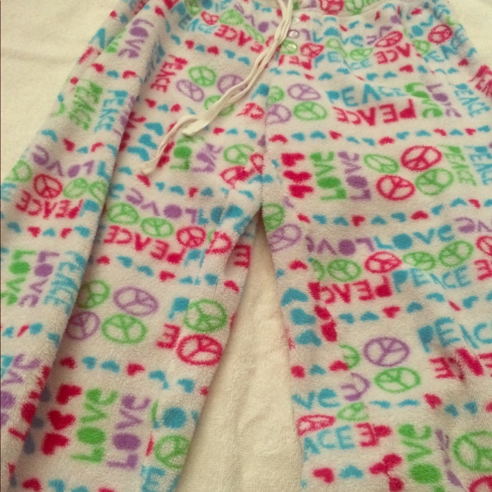 Fluffy pajama bottoms