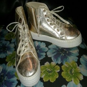 Pretty gold sneakers