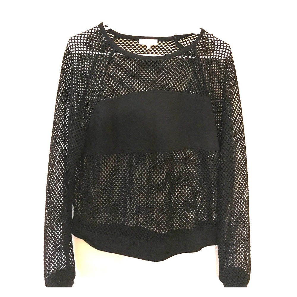 Mesh Long Sleeve Black top