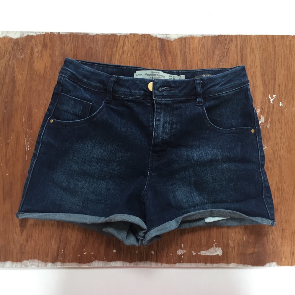 ZARA High-Waisted Denim Shorts