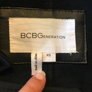 BCBGeneration black Asymmetrical leather Jacket
