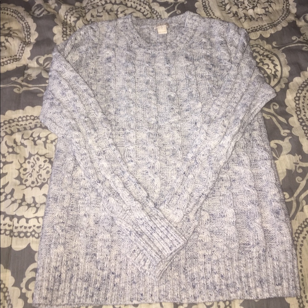 J. Crew cable knit Sweater space dye blue XS