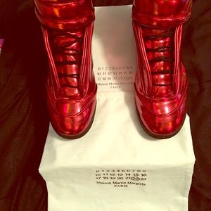 Men's size 11 luxury high top red Margielas