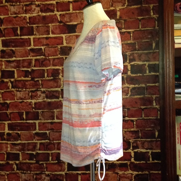 NWOT Gloria Vanderbilt. Multi Color. Cinched Side - Picture 3 of 6