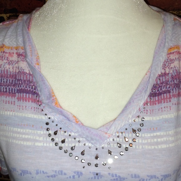 NWOT Gloria Vanderbilt. Multi Color. Cinched Side - Picture 4 of 6