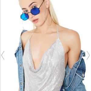 ✨Dollskill Bright Lights HTF Silver Chainmail Top✨ ✨Dollskill Bright Lights HTF Silver Chainmail Top✨