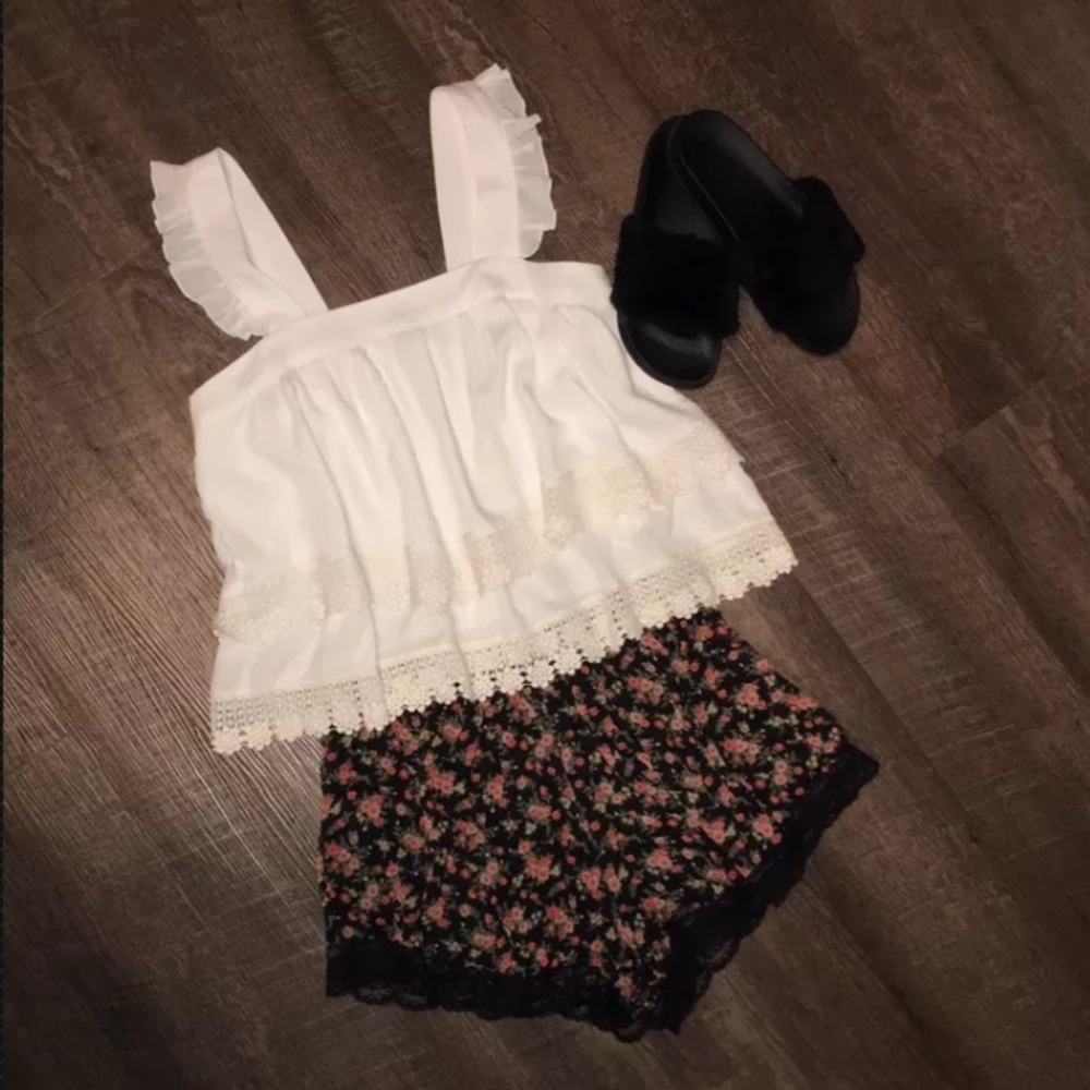 NWT F21 Boho White Tank Top Sz M