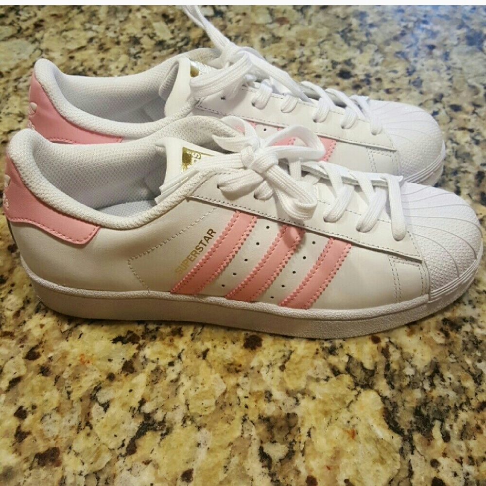 Adidas Superstar Pink and White