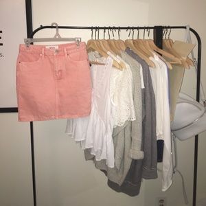 UO High waisted Jean Skirt
