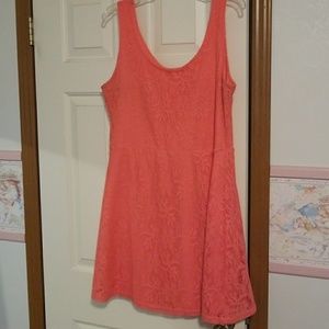 Pink lace dress