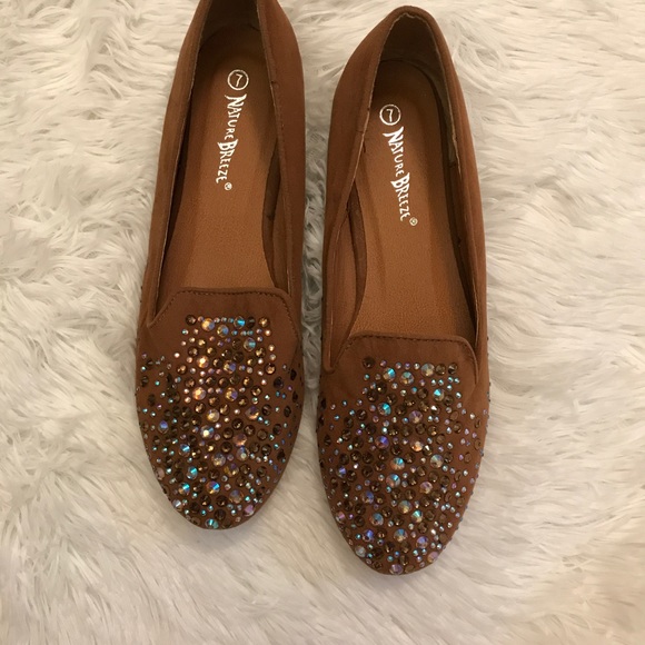 🎉Beautiful jeweled flats NWOT🎉 - Picture 2 of 4