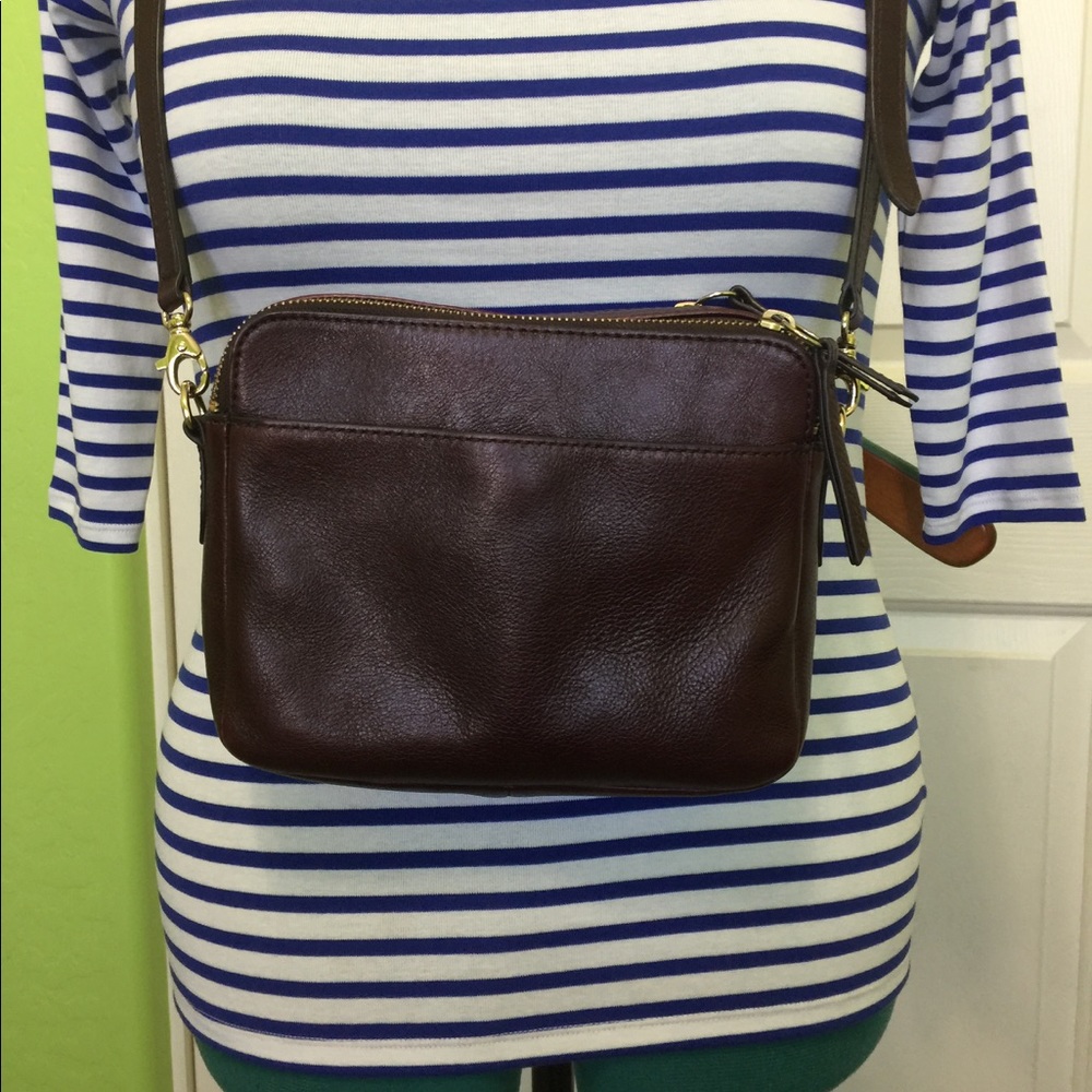 Fossil Sydney Cross body in Dark Wine/Plum.