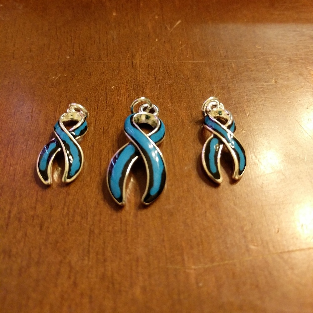Three piece thin blue line awareness ribbons set