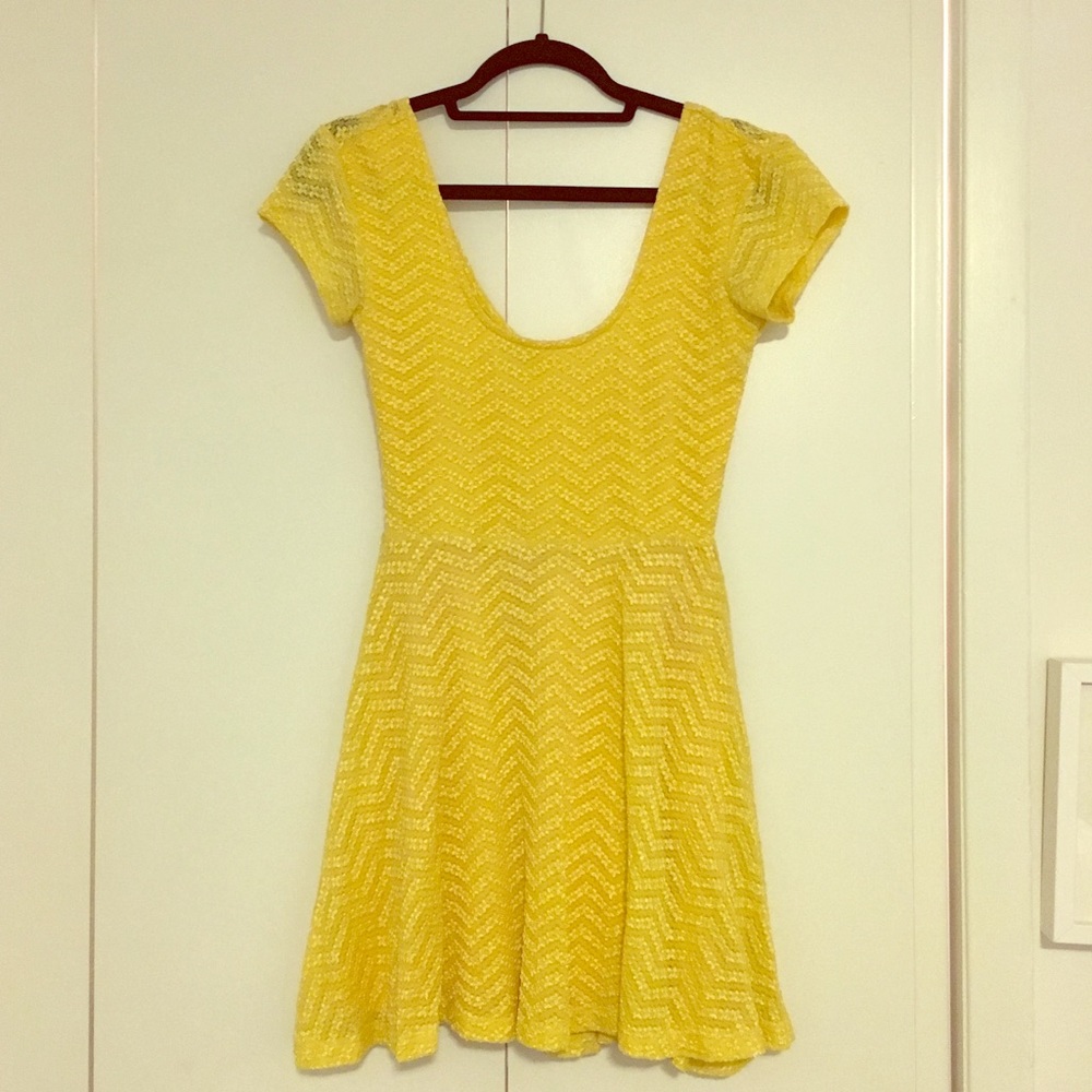 Sparkle and Fade Yellow Mini Dress