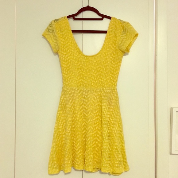 Sparkle and Fade Yellow Mini Dress - Picture 1 of 3