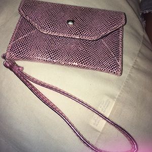 Pink wallet iPhone case