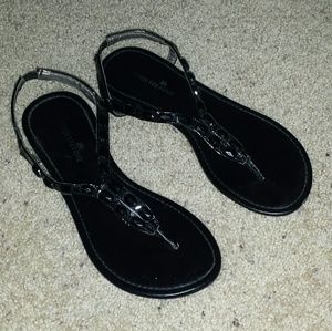 Black Gem Sandals