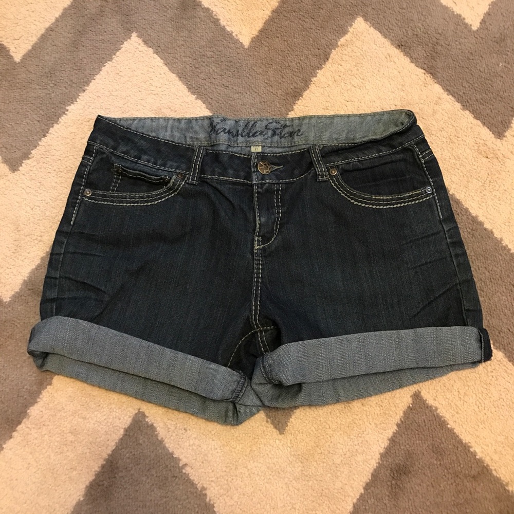 Dark Rinse Denim Shorts